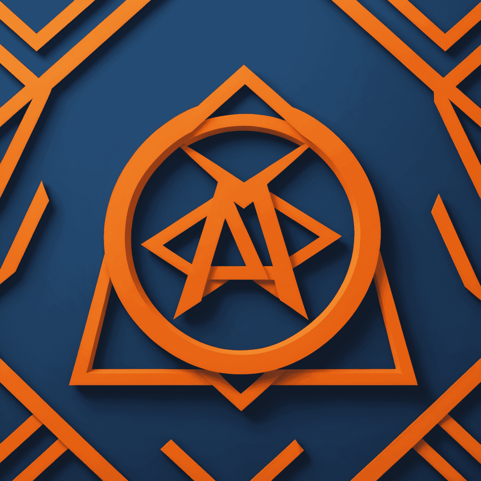 Affinity FCU logo featuring a stylized 'A' with interlocking geometric shapes in deep blue and bright orange