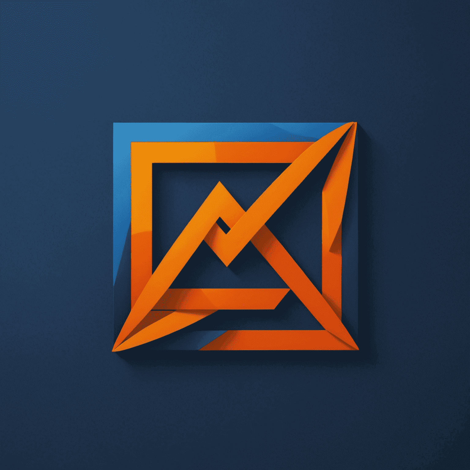 Affinity FCU logo featuring a stylized 'A' with interlocking geometric shapes in deep blue and bright orange