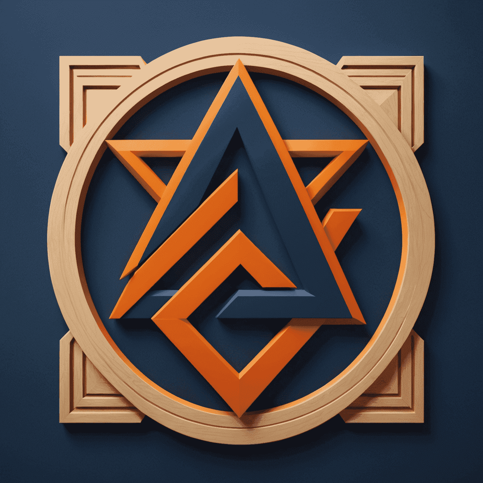 Affinity FCU logo featuring a stylized 'A' with interlocking geometric shapes in deep blue and bright orange