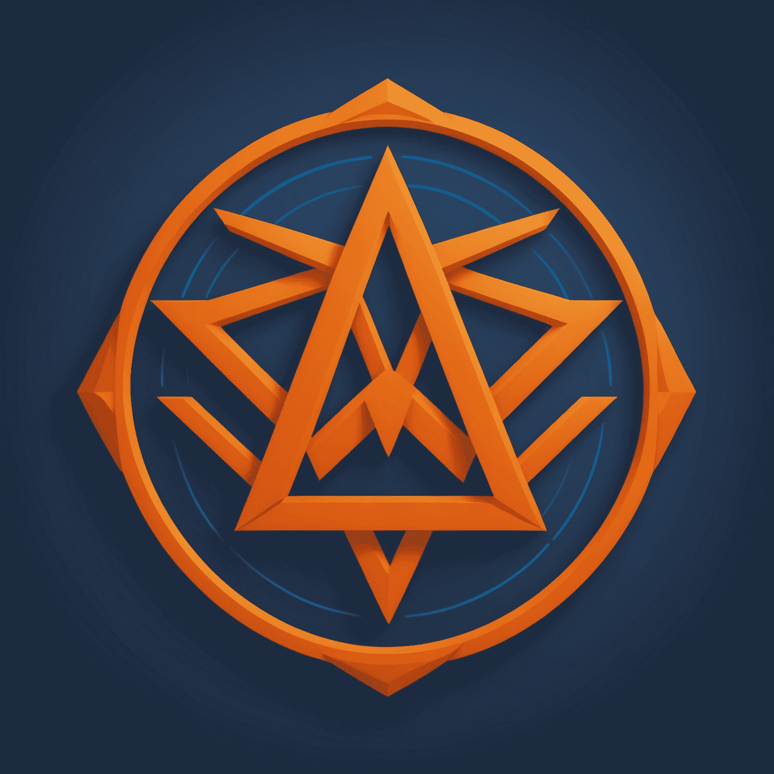 Affinity FCU logo featuring a stylized 'A' with interlocking geometric shapes in deep blue and bright orange