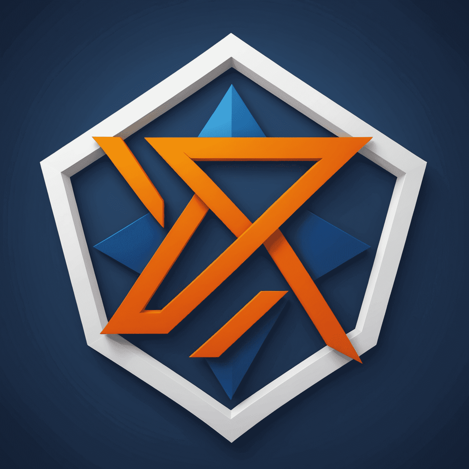 Affinity FCU logo featuring a stylized 'A' with interlocking geometric shapes in deep blue and bright orange