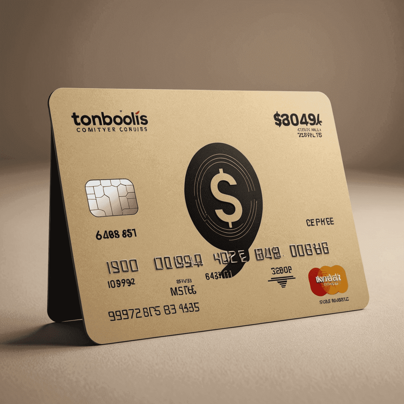 A sleek, minimalist credit card design with a graph showing low interest rates